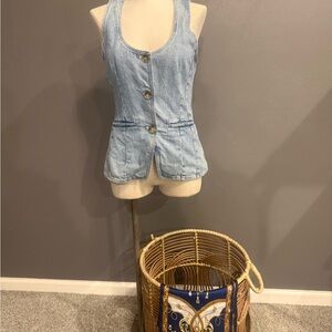 Madewell Light Blue Denim Vest